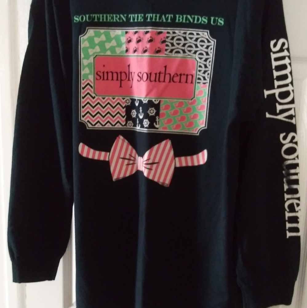 Simply Southern LG. Blue T-shirt